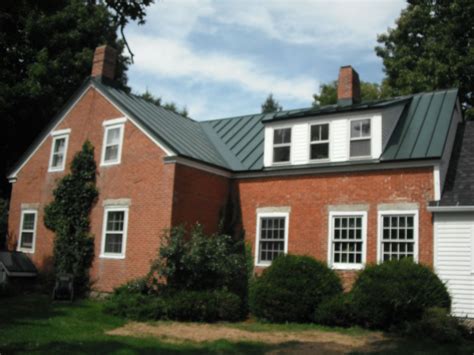 standing seam metal roof on brick house|metal roof for red brick house.